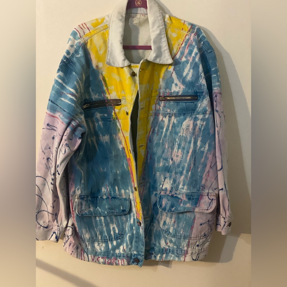 Vintage Men’s UFO Jean Hand painted Jacket XL